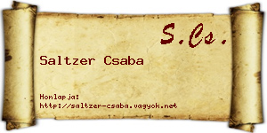 Saltzer Csaba névjegykártya